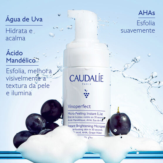 Espuma Facial Iluminadora Caudalie Micropeel Vinoperfect